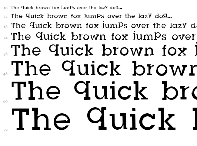 Slug Bug font waterfall